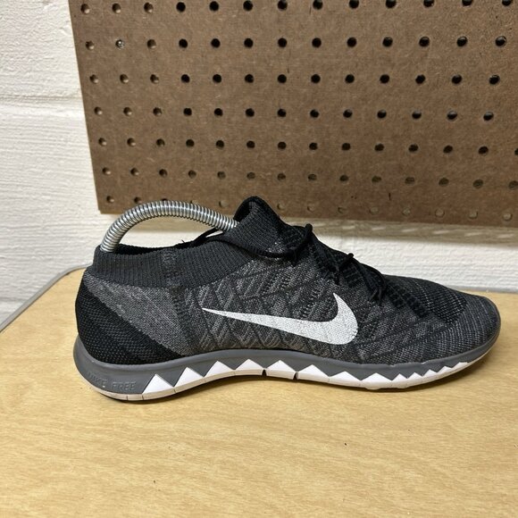 Nike Womens Free 3.0 FlyKnit Black Gray 718420-001 Running Shoes Size 10 - Picture 5 of 8
